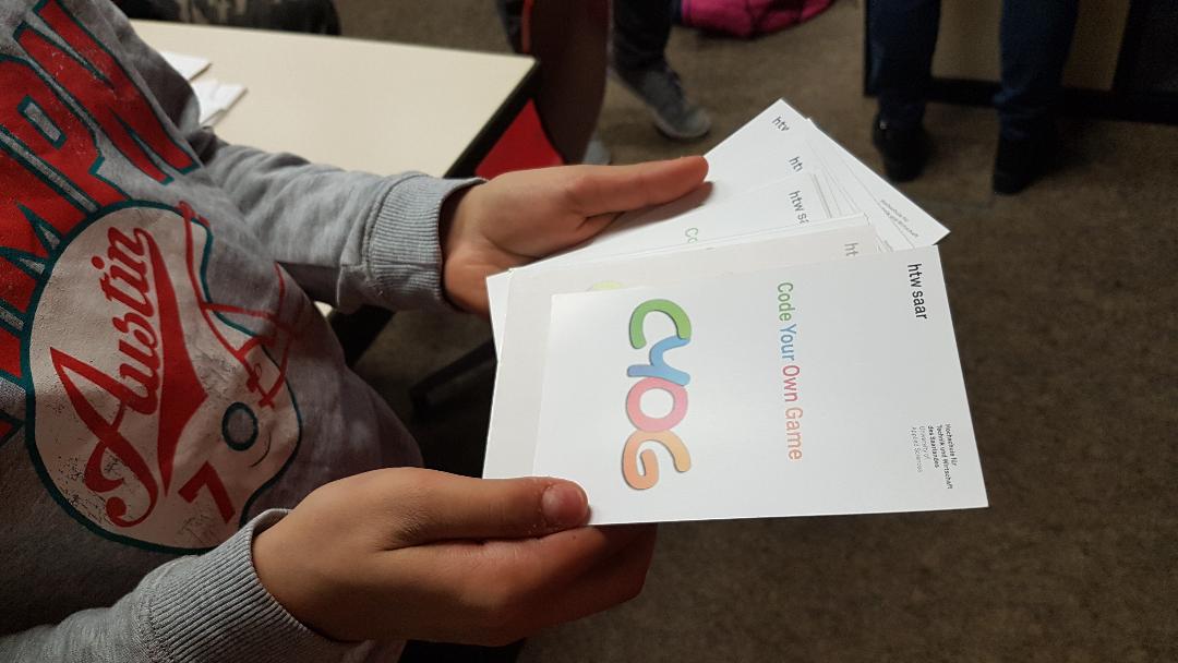 Klasse 5.4 beim HTW-Projekt CYOG